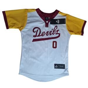 NWT ASU Sun Devils Baseball Jersey Youth XL Athletes Thread Lewis #0 RARE NIL